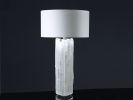 Selenite Cylinder Table Lamp | Lamps by Ron Dier Design | 76th Street in Queens