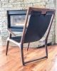 Walnut Sling Chair | Easy Chair in Chairs by Fernweh Woodworking. Item made of walnut with leather
