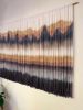 ILLUSION Hand Dyed Custom Wall Tapestry | Macrame Wall Hanging in Wall Hangings by Wallflowers Hanging Art. Item made of oak wood & wool compatible with boho and mid century modern style