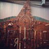 Great Wood Shark | Wall Sculpture in Wall Hangings by Monkwood Studios | Fullerton Downtown Plaza in Fullerton. Item composed of wood