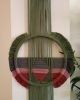 Navy Green Modern Macrame | Tapestry in Wall Hangings by Magdyss Boutique. Item composed of cotton compatible with boho and contemporary style