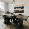 Extra Large Modern Navy Macrame Wall Hanging | Wall Hangings by Love & Fiber. Item made of cotton & fiber