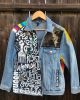 Diana Ross Hand Painted Jacket | Apparel in Apparel & Accessories by ShammyBuns Art (SBA). Item made of fabric