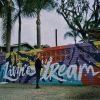 Livin’ The Dream Mural | Murals by pepallama | The Aloha Bungalow Leucadia in Encinitas. Item composed of synthetic