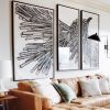 Triptych Painting | Oil And Acrylic Painting in Paintings by Dede Bandaid. Item composed of synthetic