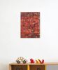 Red Textured Modern Painting | Oil And Acrylic Painting in Paintings by KARDIMAGO. Item made of canvas