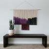 Large Purple Macrame Wall Hanging , Fiber Art | Wall Hangings by Love & Fiber. Item made of cotton & fiber