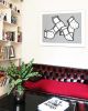 Band Aid (Gray) Painting | Oil And Acrylic Painting in Paintings by Dede Bandaid. Item composed of synthetic