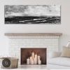 Black and White Coastal Seascape | Oil And Acrylic Painting in Paintings by Debby Neal Arts. Item made of synthetic