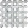 Beveled Wall Tiles, Thassos and Carrara Marble Tiles | Tiles by Tile Club. Item composed of marble