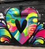 Heart on Hart | Street Murals by Jason Naylor | Cocoa Grinder in Brooklyn. Item made of synthetic