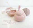 Handmade Ceramic Pinch Pot and Spoon | Bowl in Dinnerware by Smooth Ceramics. Item made of ceramic