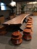 Communal Wood Table and Chairs | Tables by Knibb Design by Sean Knibb | The LINE LA in Los Angeles