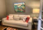 Sailboat Landscape Painting | Mixed Media by Elaine Lanoue. Item composed of synthetic