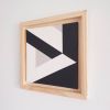 Geometric Monochrome Painting | Oil And Acrylic Painting in Paintings by Sara Weldon. Item made of canvas with synthetic