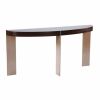 ST-91 Demilune Console Table | Tables by Antoine Proulx Furniture, LLC. Item composed of walnut & bronze