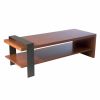 CT-26S Coffee Table with Shelf | Tables by Antoine Proulx Furniture, LLC. Item made of walnut & steel