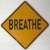 Breathe Street Sign | Signage by Scott Froschauer Art. Item composed of metal