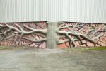 Concrete Tree | Street Murals by Paul Santoleri | Manayunk Canal Towpath in Philadelphia. Item made of synthetic