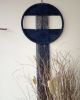 Round Dark Blue Tapestry | Wall Hangings by Magdyss Boutique. Item made of cotton with fiber works with boho & contemporary style