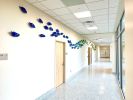 "Ribbons of Colors" | Wall Sculpture in Wall Hangings by Lea de Wit | Saint Francis Cancer Center in Tulsa. Item composed of glass