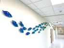 "Ribbons of Colors" | Wall Sculpture in Wall Hangings by Lea de Wit | Saint Francis Cancer Center in Tulsa. Item composed of glass