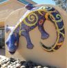 Lizzie - Mosaic Lizard Sculpture | Public Sculptures by Rachel Rodi | Sylmar Square Shopping Center, Sylmar, Los Angeles, CA in Los Angeles