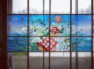 Monarch Butterflies Glass Wall | Oil And Acrylic Painting in Paintings by Cara Enteles Studio. Item composed of synthetic