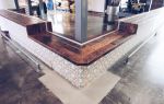 Viewing and Tasting Bar | Countertop in Furniture by Monkwood Studios | Dripp - Chino Hills in Chino Hills. Item made of wood