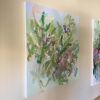 Floral Abstract | Oil And Acrylic Painting in Paintings by Viktoria Ganhao. Item composed of linen & synthetic