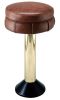 Floor Mounted Counter Stool - 6050-224 | Chairs by Richardson Seating Corporation | Hayden Hall in Chicago. Item composed of brass and leather