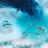 Blue Lagoon Artwork | Mixed Media by ANTUANELLE. Item composed of synthetic