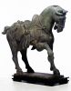 Verdigris Bronze Prancing Horse | Sculptures by Lawrence & Scott. Item composed of bronze