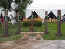 "Affirmation Totems" | Public Sculptures by Brian Schader | Miraval Arizona Resort & Spa in Tucson. Item composed of bronze & glass