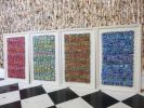 In Box and Stained Glass fiber series | Tapestry in Wall Hangings by Susan Lenz. Item composed of fabric & fiber