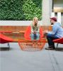 The Wire Coffee Table | Tables by Bend Goods | Airbnb Office SF, CA in San Francisco. Item composed of steel and glass