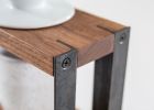 Walnut and steel stand | Bar Accessory in Drinkware by Dust & Spark. Item composed of walnut and steel