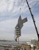 Geometric Staircase | Sculptures by Amuneal. Item made of steel with glass