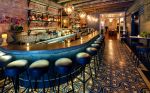 Traditional Bruselas Cement Tile | Tiles by Avente Tile | Bo's Kitchen and Bar Room in New York. Item composed of cement