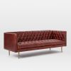 Modern Chesterfield Leather Sofa | Couches & Sofas by West Elm | The Joshua Tree Casita in Joshua Tree