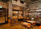 Copper and Reclaimed Wood Host Stand | Furniture by District Mills | Umami Burger in Los Angeles