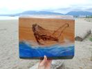 Whale & Waves V | Wall Sculpture in Wall Hangings by Bisa Lisa Studio. Item composed of walnut and synthetic