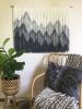 SIERRA Hand Dyed Custom Textile Mountain Wall Art | Macrame Wall Hanging in Wall Hangings by Wallflowers Hanging Art. Item made of oak wood with wool works with boho & contemporary style