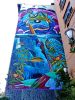 Tricolored Heron | Street Murals by Federico “Iena Cruz” Massa | 432 West 163rd Street in New York. Item composed of synthetic