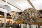 "A Ribbon of Light" | Sculptures by Rock Cottage Glassworks | Lawrence Public Library in Lawrence. Item composed of aluminum & glass