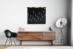 Black Denti di Leone - Decorative Minimalist Tapestry | Wall Hangings by Lale Studio & Shop. Item composed of bamboo & synthetic compatible with boho and minimalism style
