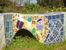 Snake Benches | Public Mosaics by Dmitry Mosaics | Peralta Community Garden in Berkeley