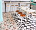 Mission Cement Tile (5-color) 8" x 8" | Tiles by Avente Tile | Media Noche Restaurant in San Francisco. Item composed of cement