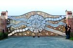 Mandala Gates | Sculptures by Eric Powell | Berkeley Corporation Yard in Berkeley. Item made of metal