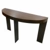 ST-91 Demilune Console Table | Tables by Antoine Proulx Furniture, LLC. Item made of walnut & metal